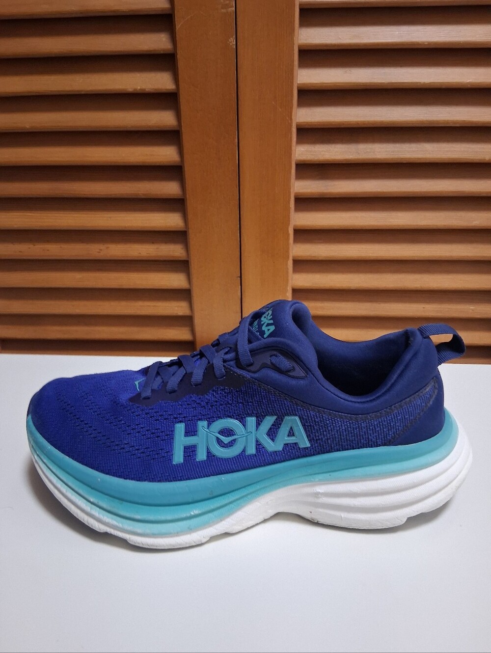Hoka Bondi 8 Dark Blue Women's Running Shoe * Size: 7B - Picture 2 of 8